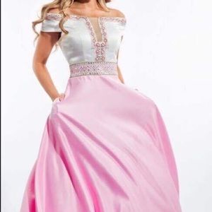 Rachel Allen pink/cream  dress Sz8 new w/o tags